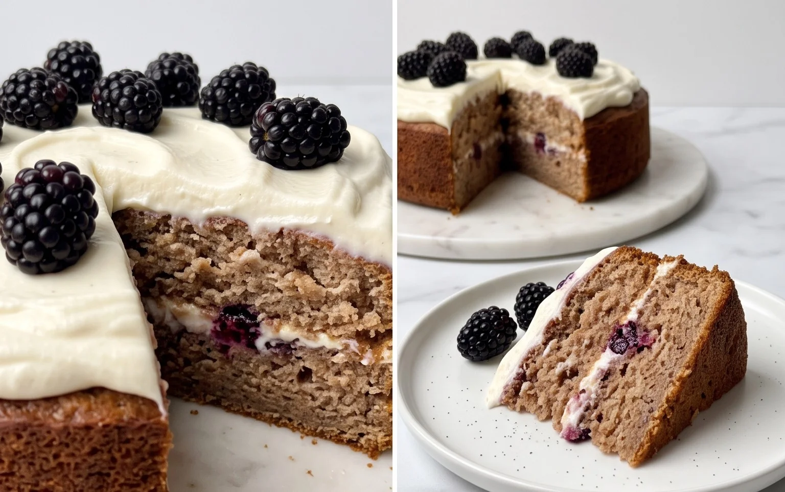Saftiger Brombeerkuchen mit Joghurt & Vanille