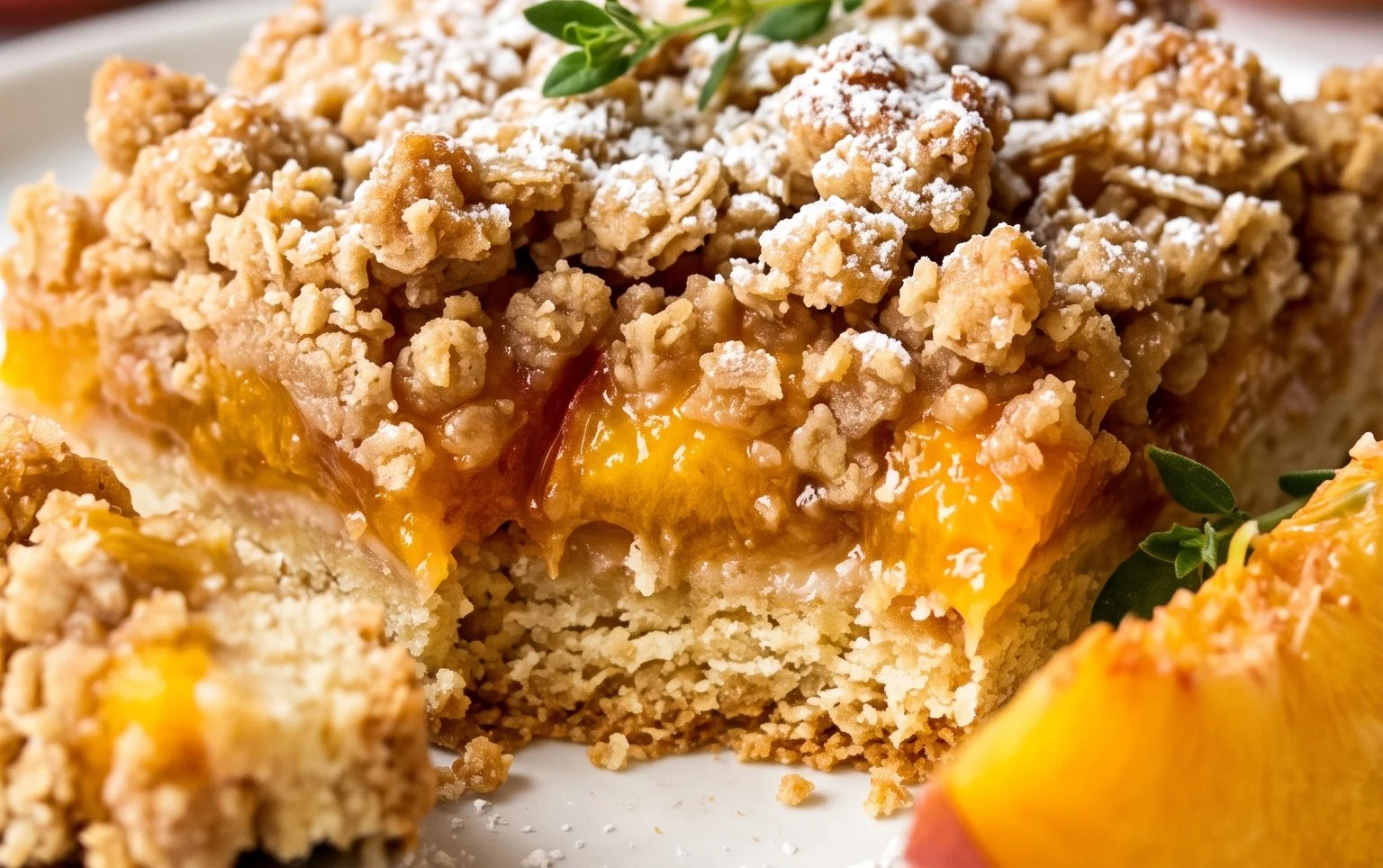 Peach Crumble Bars